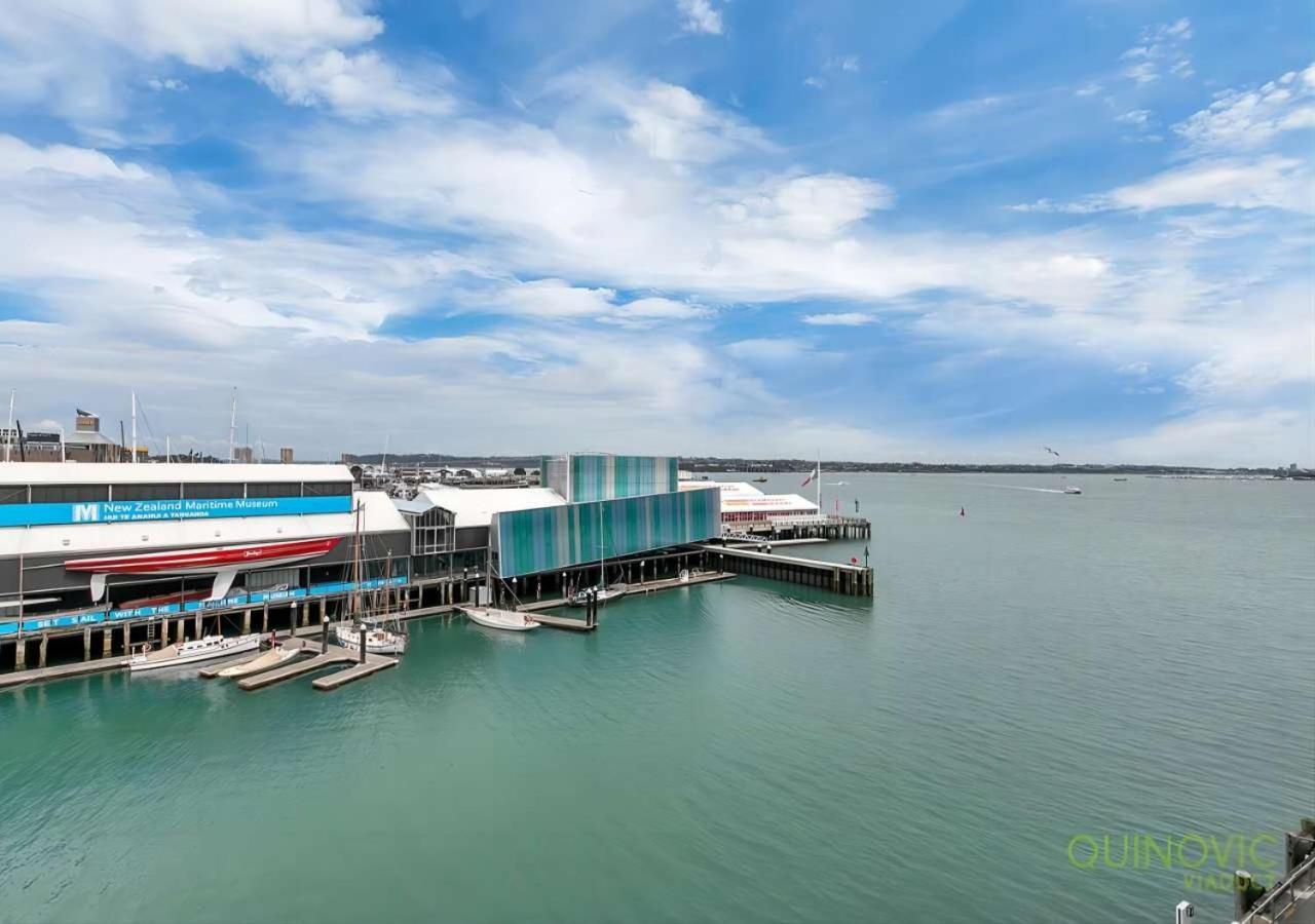 Waterfront Seaview Hotel Apartment - Same Building Block As Auckland Hilton Exterior foto