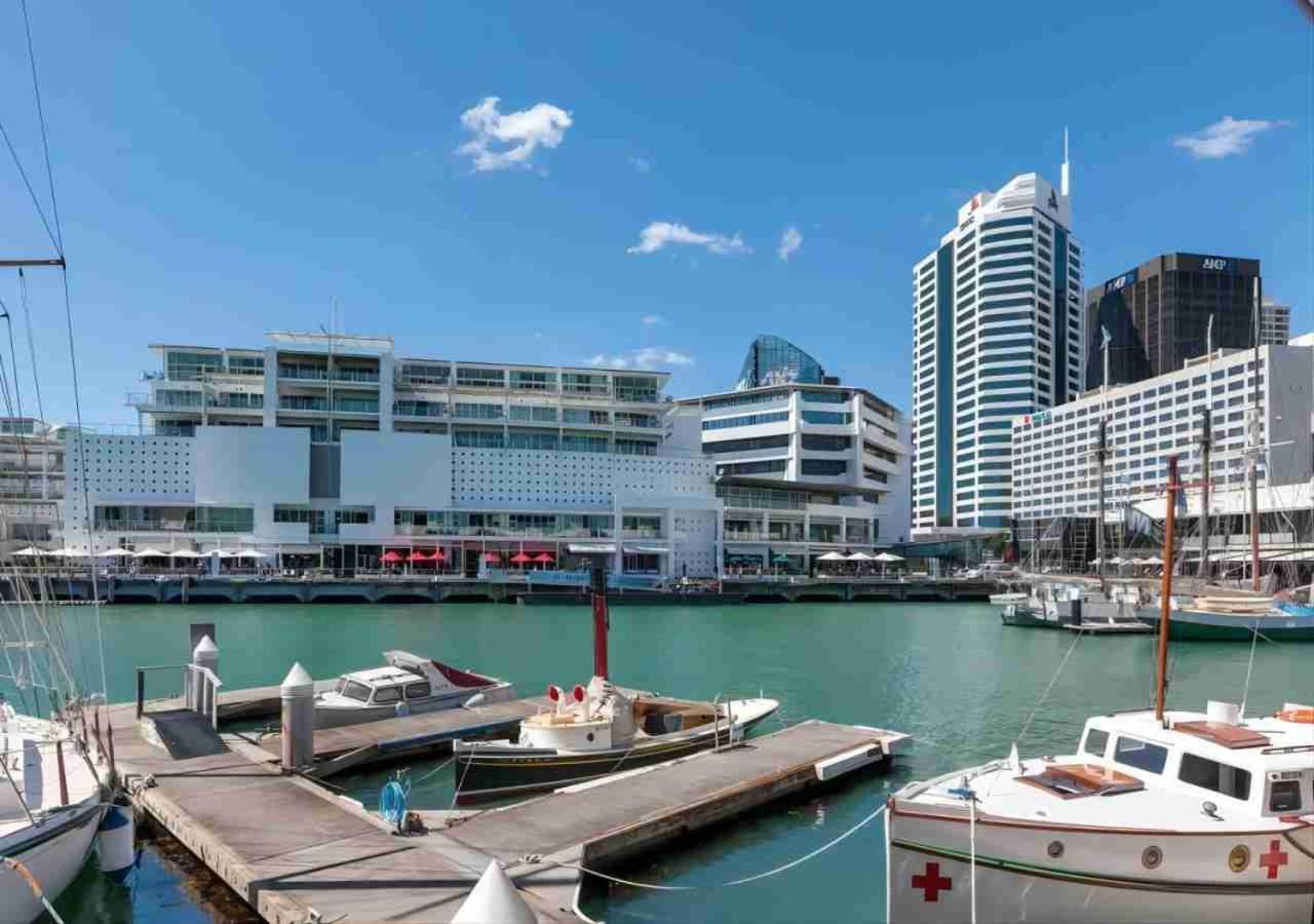 Waterfront Seaview Hotel Apartment - Same Building Block As Auckland Hilton Exterior foto